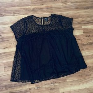 Black and star blouse